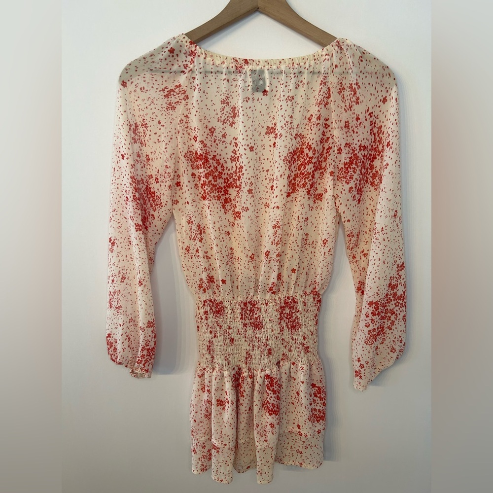 Princess Polly Cream and Red Floral Altona Mini Dress, Size 0 - Picture 8 of 11